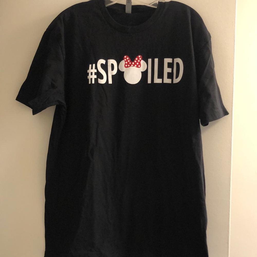 Disney Black with White & Red Short Sleeve Tee with Minnie Mouse Design